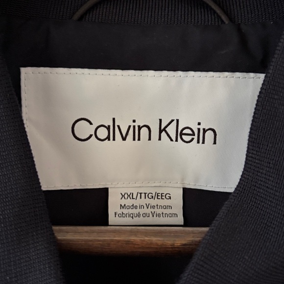 ✨$25✨Calvin Klein Matte Bomber Jacket | Navy Blue | XXL - Picture 6 of 9